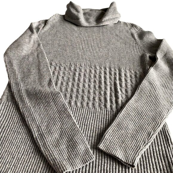 Sundance Wool Blend Dress Size L Cable Knit Stretch Cabin Winter Ski Boho Preppy - Picture 5 of 12